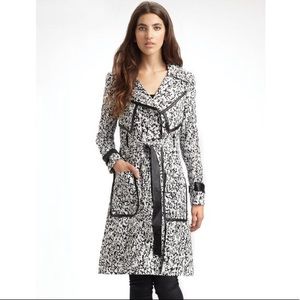 Cynthia Steffe Abstract Print Trench Coat